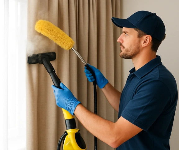 Trusted blind cleaning technician Matty Curtain Cleaning waterford-west QLD