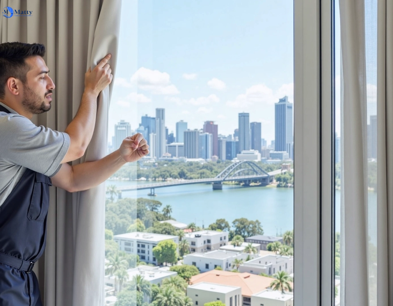 Professional curtain steam cleaning service waterford-west QLD by Matty Curtain Cleaning