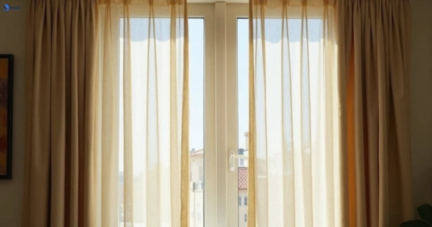 Dull dusty drapes in waterford-west before professional cleaning